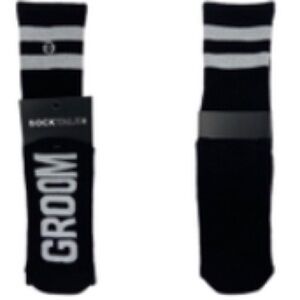 SOCK TALK Mens Wedding Day GROOM Crew Socks Shoe Size 7-12 NEW